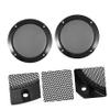 OSALADI 2pcs Creative Speaker Protection Net Crash Audio Decorative Cover for Home and Car Speakers Easy to Install Black Mesh Design view 2