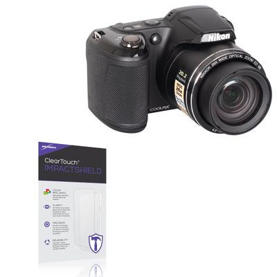 BoxWave Screen Protector Compatible with Nikon Coolpix L330 - ClearTouch ImpactShield (2-Pack), Impenetrable Screen Protector Flexible Film