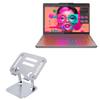 BoxWave Stand and Mount Compatible with Lenovo Yoga 9i 2-in-1 Aura Edition (14 in Intel) - Executive VersaView Laptop Stand, Ergonomic Adjustable Viewing Angle Metallic Riser - Metallic Silver view 1