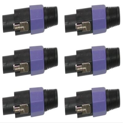 AUDIO 2000'S S3199P6 Six-Pack Speakon Male Connectors for Speaker Cables (6 Connectors)