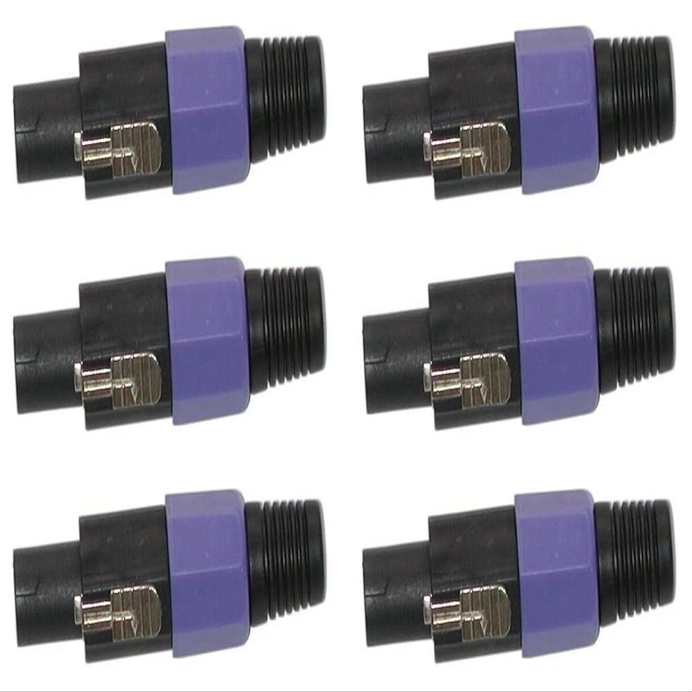 AUDIO 2000'S S3199P6 Six-Pack Speakon Male Connectors for Speaker Cables (6 Connectors)