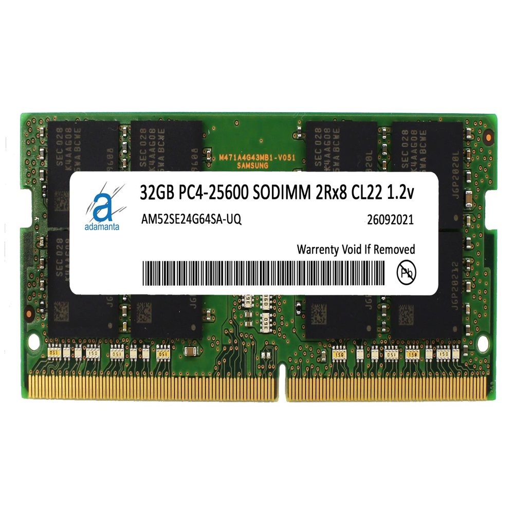 Adamanta 32GB (1x32GB) Compatible for Dell Precision Workstation 3560 Laptop DDR4 3200MHz PC4-25600 SODIMM 2Rx8 CL22 1.2v Notebook Memory Module Upgrade RAM