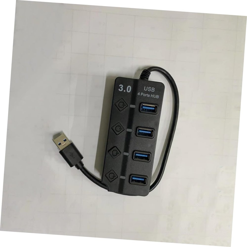 KONTONTY Ports USB Hub Independent USB Device Connector for Laptops Tablets Smartphones Compact Design Fast Data Transfer