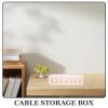 Angoily Cable Organizer Box Cover Mini Storage for Cords Wires and Chargers Dividers Included for Desk and Office Organization view 4