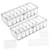 DOITOOL 2pcs Cable Storage Box Lid Clear Cable Organizer Portable Wire Organizer Labels and Ties Rounded Edges for Safety for Use view 1