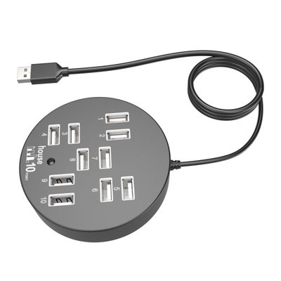 jojofuny 10-Port USB Hub Multi-USB Interface Charging Hub Laptop Accessory Data Cable