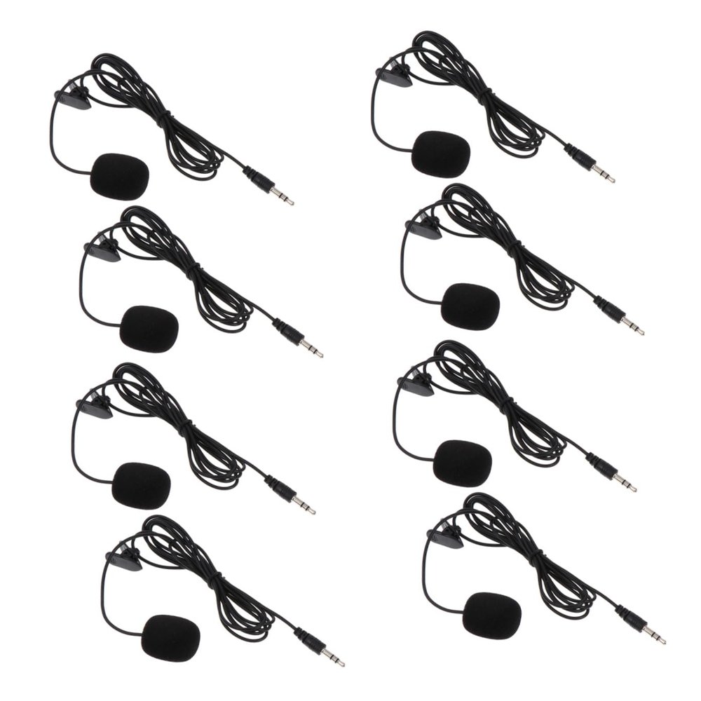 BESTonZON 8pcs PVC Clip Phone Microphone Recording Mics for Daily Use Professional Applications