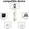 Long Telephone Extension Cord 10 FT, White, Phone Cable Line Wire with Standard RJ11 Plug, 1 Phone Line Splitter, 1 in-line Coupler and 10 Cable Clips for Telephone Calling Communication view 2