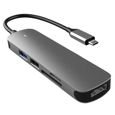 CIYODO Type USB Hub Adapter for Laptops Compatible USB Aluminum Alloy Supports Tv Projector Connection
