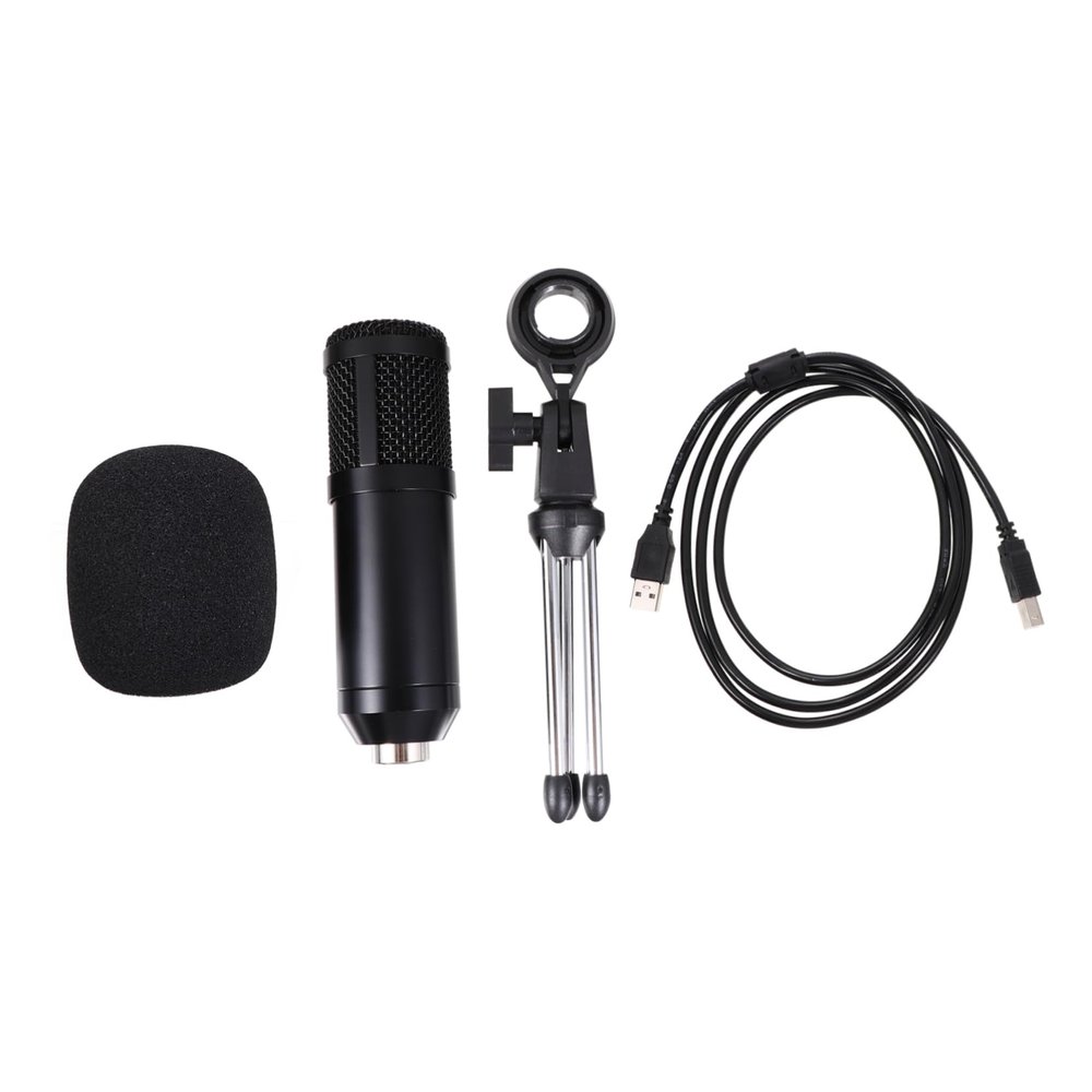 Abaodam BM800 USB Condenser Microphone Kit with Tripod 5PCS Desktop Microphone Set for Laptop and PC Plug Play with Mute Button Compatible with Windows and