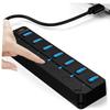 Gadpiparty USB Hub Ports High-Speed Data Transfer Splitter Individual Control and Led Indicator USB Extension for Laptops Printers Cameras view 2