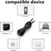 Long Telephone Extension Cord 10 FT, Black, Phone Cable Line Wire with Standard RJ11 Plug, 1 Phone Line Splitter, 1 in-line Coupler and 10 Cable Clips for Telephone Calling Communication view 2