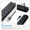 CIYODO USB Hub with Ports for Laptops Fast Data Transfer and Stable Connection USB Expander for Multiple Devices Like Keyboard and Mouse view 4