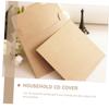 GAROZATION 25pcs Kraft Cd Bags for Album Covers Kraft Paper Sleeves Cardboard Discs Self Adhesive view 4
