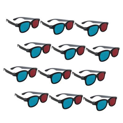 ARTIBETTER 20pcs Stereoscopic Glasses Red Blue Movie Glasses for Red Blue Lens for Camping Traveling Cinema