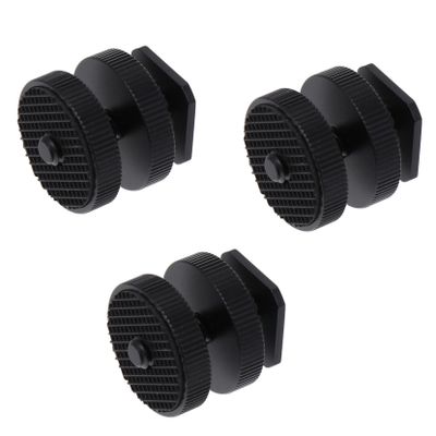 Uonlytech Tripod Screw Kit 2-Layer Hot Shoe Mount Adapter 1/4 Flash Adapter for Camera Accessory