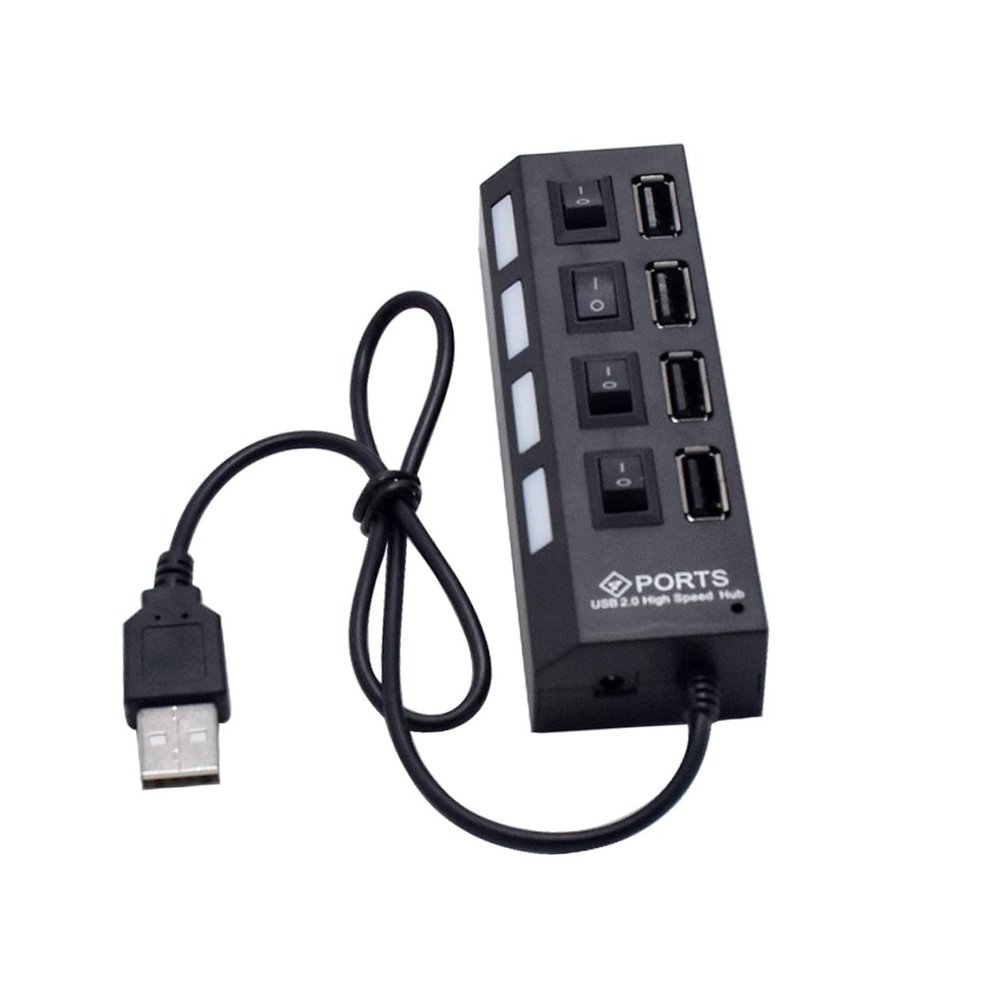 DirectNine Basics USB Hub with Individual Compact USB Splitter for Laptop Desktop and More Lightweight Design with Protection for Travel and Home Use