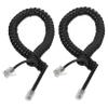 Angoily 2pcs Landline Phone Cords Coiled Cables Telephone Accessory Easy to Use view 1