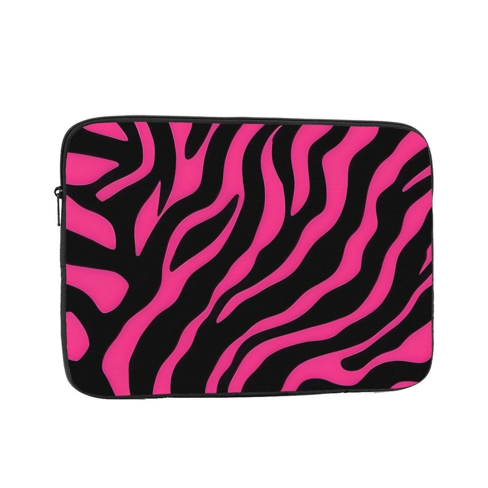 WZYWHJ Zebra Tiger Leopard Pink Prints Shockproof Portable Laptop Sleeve Case 10 inch for Men and Women Business Travel, School, Office Daily Use