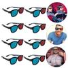 CAXUSD 20pcs Red Blue Cinema Glasses Movie Glasses Fashionable Black Frame for Tv Cinema view 2