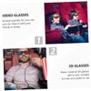 CAXUSD 20pcs Red Blue Cinema Glasses Movie Glasses Fashionable Black Frame for Tv Cinema view 3