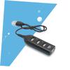 LIFKICH Accessory USB Hub Splitter 4 USB 2.0 Ports Black High-Speed Data Transfer view 2