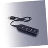 LIFKICH Accessory USB Hub Splitter 4 USB 2.0 Ports Black High-Speed Data Transfer view 3