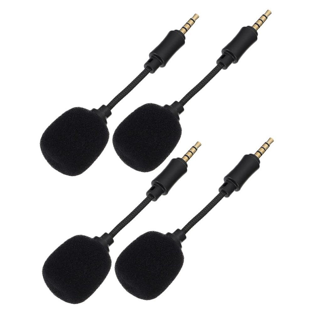 Hemoton 4pcs Gaming Mic for Recording Microphone Noise Canceling Trrs Line Design Longevity