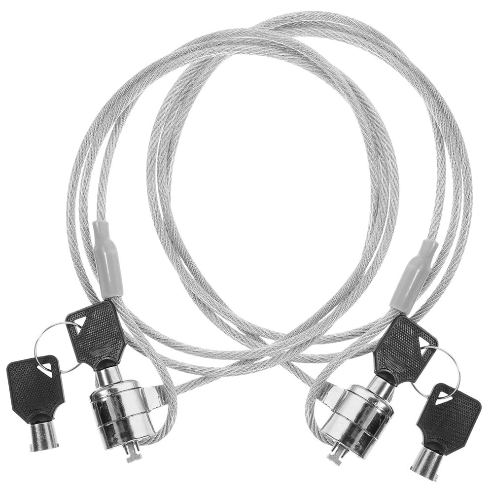 jojofuny 2sets Laptop Lock Security Cable Keyed Notebook Lock Cable Compatibility for Laptops Desktops and and Easy to Use