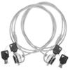 jojofuny 2sets Laptop Lock Security Cable Keyed Notebook Lock Cable Compatibility for Laptops Desktops and and Easy to Use view 1