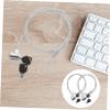 jojofuny 2sets Laptop Lock Security Cable Keyed Notebook Lock Cable Compatibility for Laptops Desktops and and Easy to Use view 3