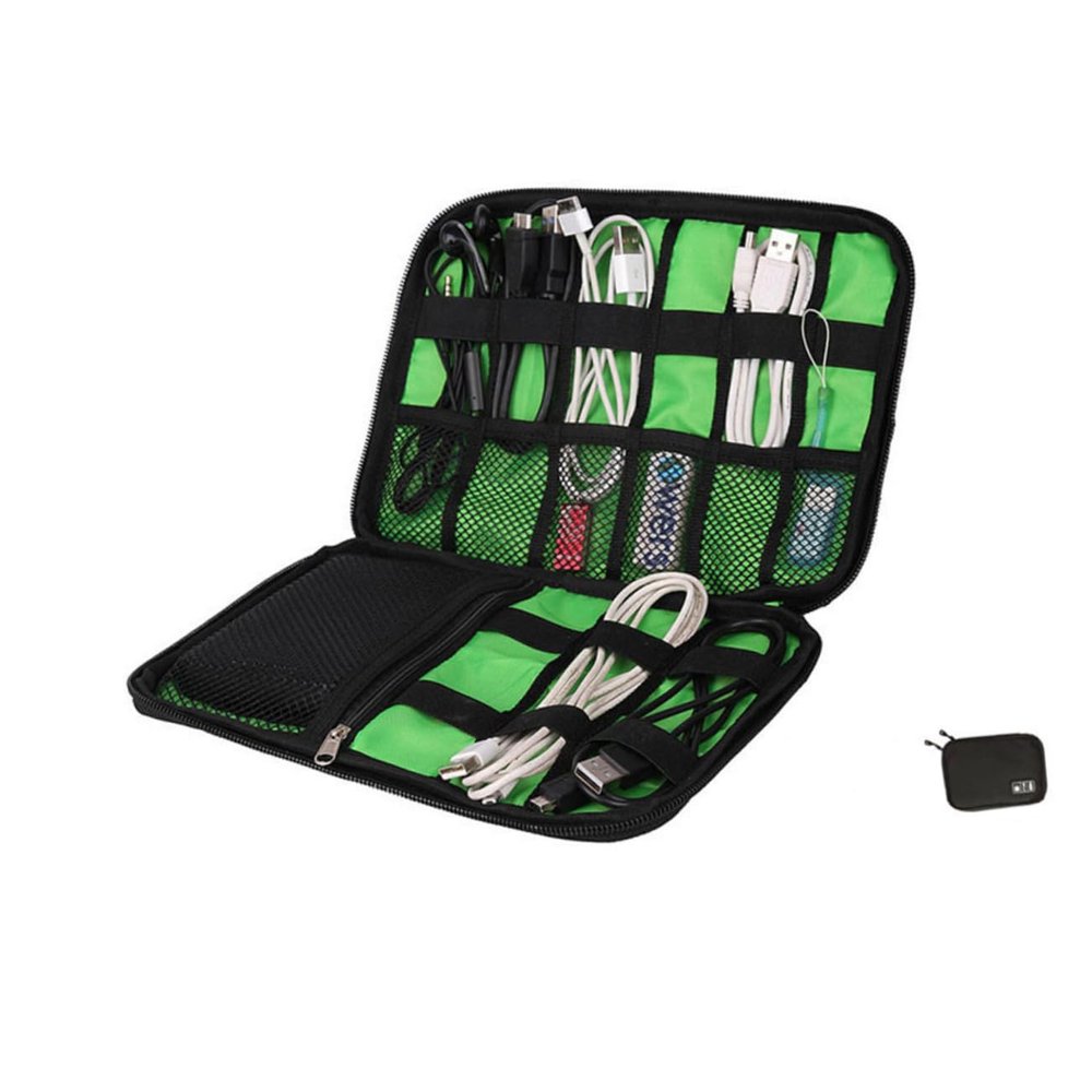 Angoily 2layer Case Portable Digital Storage Organizer Pouch Charger Usb Cable Organizer for Travel