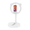 Folding LED Light Mobile Phone Stand Tricolor Retractable Height Makeup Online Teaching Live Stream Lamp Stand(OneColor) view 1