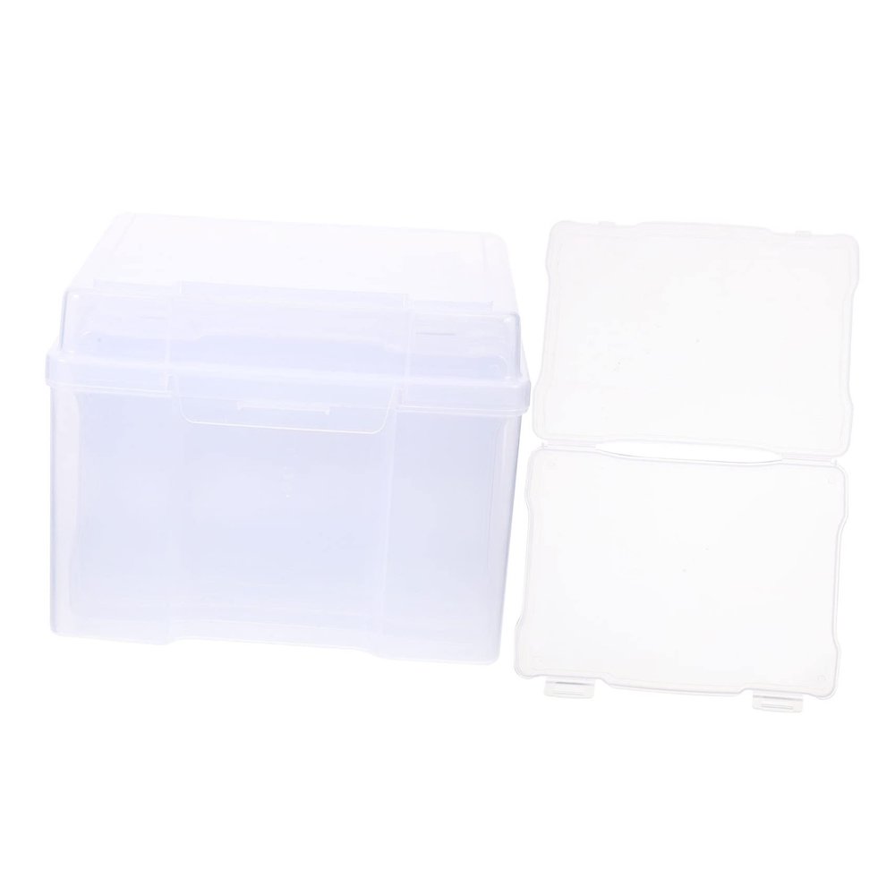 OSALADI Transparent Photo Organizer Case Versatile Storage Box for Postcards Greeting Cards and Accessories Capacity Durable Plastic for Easy Organization