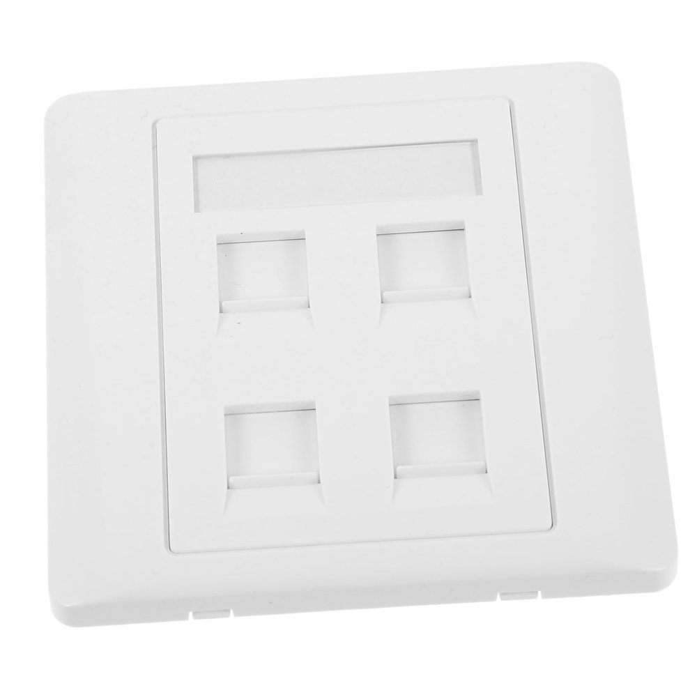 Angoily Port Ethernet Wall Plate Easy Install Corrosion Connectors Multi-use for Cables Panels