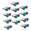 LIFKICH 20pcs Red Blue 3D Glasses for Movies Portable Plastic Anaglyph Lens Glasses Black Frame Cinema Viewing Accessories view 1