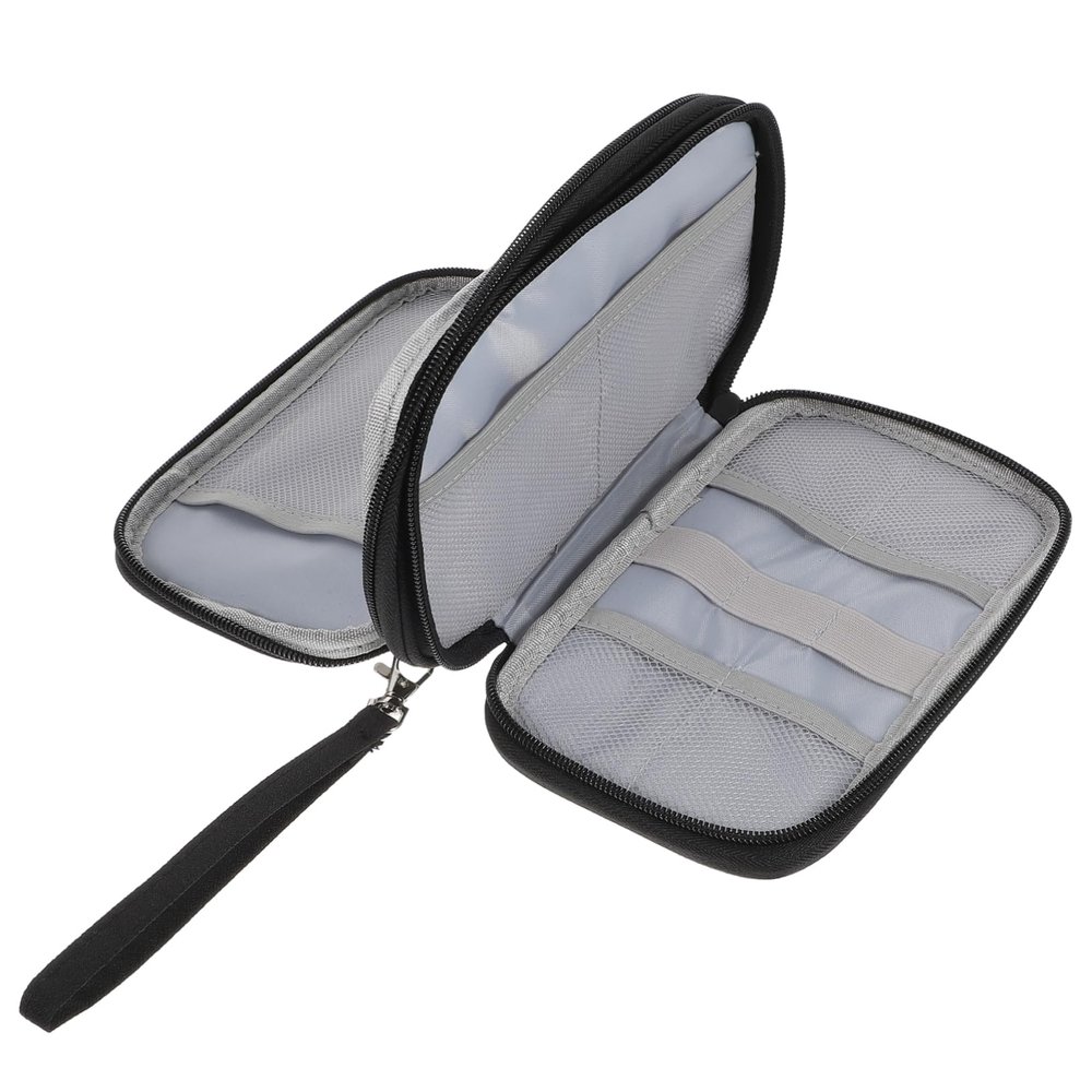 Angoily Cord Organizer Electronics Storage Case Digital Accessory Pouch Travel Organizer Bag Mesh Pouch Elastic Strap Easy to Use
