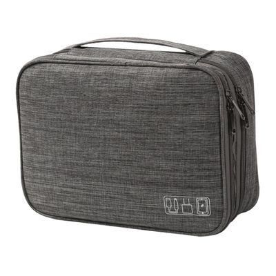 FELTECHELECTR Wear-resistant Digital Cable Organizer Pouch Large Capacity Travel Storage Bag for Electronics Multi-functional Case for Phone Earphones Chargers Grey