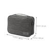 FELTECHELECTR Wear-resistant Digital Cable Organizer Pouch Large Capacity Travel Storage Bag for Electronics Multi-functional Case for Phone Earphones Chargers Grey view 2