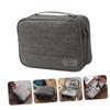 FELTECHELECTR Wear-resistant Digital Cable Organizer Pouch Large Capacity Travel Storage Bag for Electronics Multi-functional Case for Phone Earphones Chargers Grey view 4