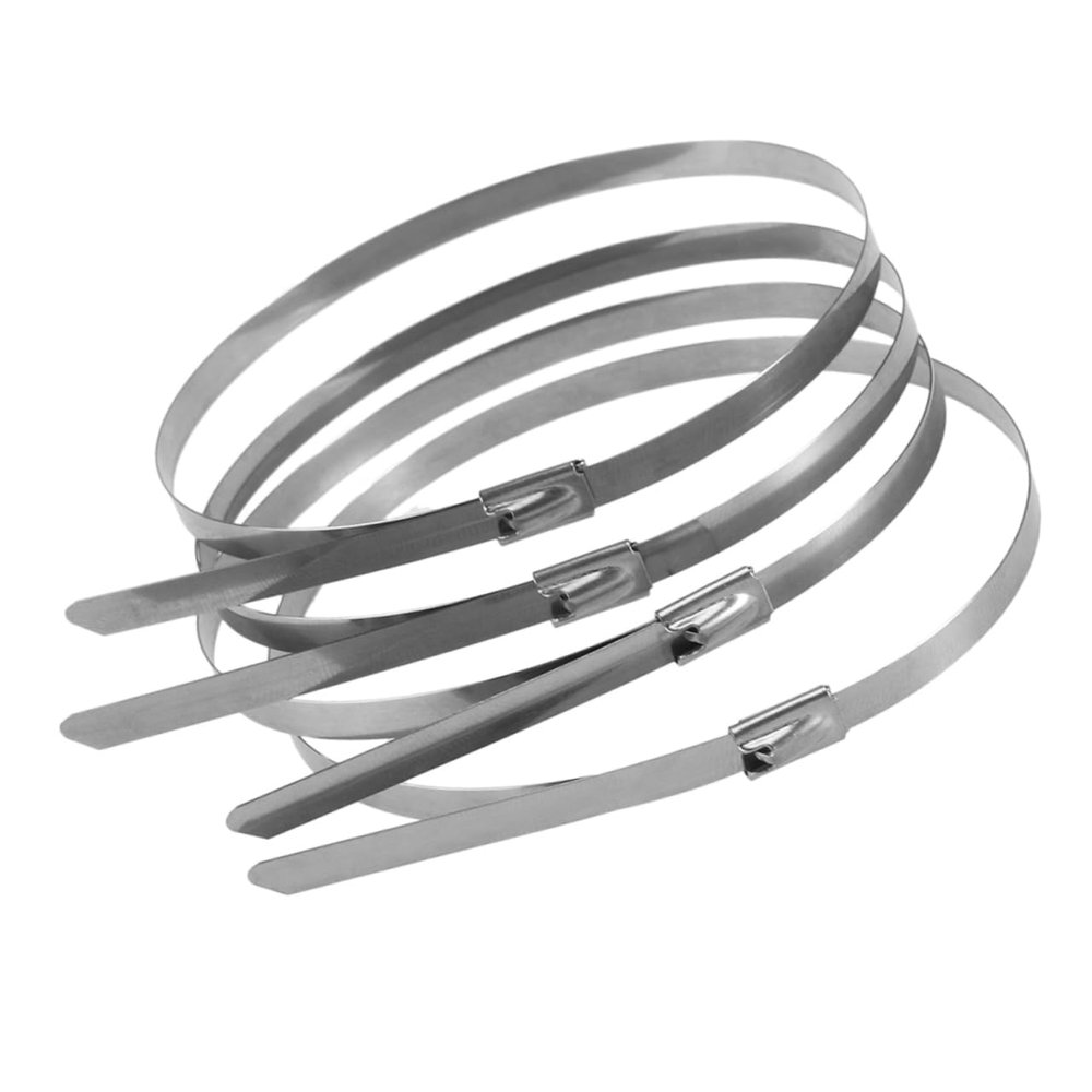 Angoily 101pcs Self-locking Stainless Steel Wire Ties High Strength Zip Ties for Construction Industrial Use