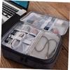 Angoily Organizer Case for Data Cable Power Bank u Disk Earphones Travel Pouch Electronics Accessories Scratch-resistant Grey view 2