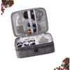 Angoily Organizer Case for Data Cable Power Bank u Disk Earphones Travel Pouch Electronics Accessories Scratch-resistant Grey view 4