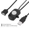 2A DC 5-24V Mini PIR Motion Sensor Switch, Infrared Occupancy Detector for LED Strip, USB Interface, Automatic Light Control for Indoor Lighting, Alarm PIR Detection (Black) view 3