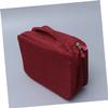 Angoily Cable Carrying Case with Cushioned Compartments for Electronics Accessories Organizer Travel Pouch for Power Banks Smartphones Tablets Earphones and USB Cables in Wine Red view 4