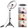 Dimmable LED Light 26cm Makeup Lamp with Phone Holder Tripod for Selfie Camera Shoot view 4