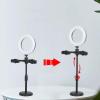 Position Fill Light Desktop Circular Live Streaming Bracket Selfie Beauty LED Fill Light Ringlight view 4