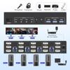 F7X3K0Z 8K@60Hz 2 DisplayPort +1 HDMI KVM Switch 3 Monitors 4 Computers,Triple Monitor for 4 Computer with Audio and 3 USB 3.0 Ports(with US Plug) view 4