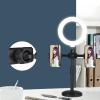 Mobile Desktop Live Streaming Bracket Position Beauty Fill Light Adjustable Disc Bracket view 2