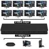 D3LX0Z1 4Kx2K 30Hz 1x8 HDMI Splitter 1 in 8 Out HDMI Video Distributor Converter Multi Screen Display PS*4 X*Box Splitter PC TV Monitor(US Plug) view 2
